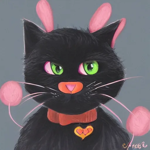 Image similar to black cat furry art