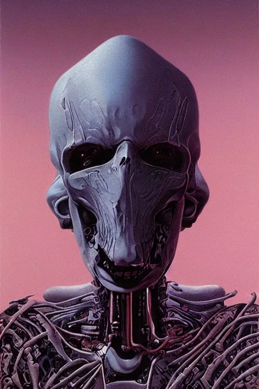 Image similar to death robot, portrait by wayne barlowe