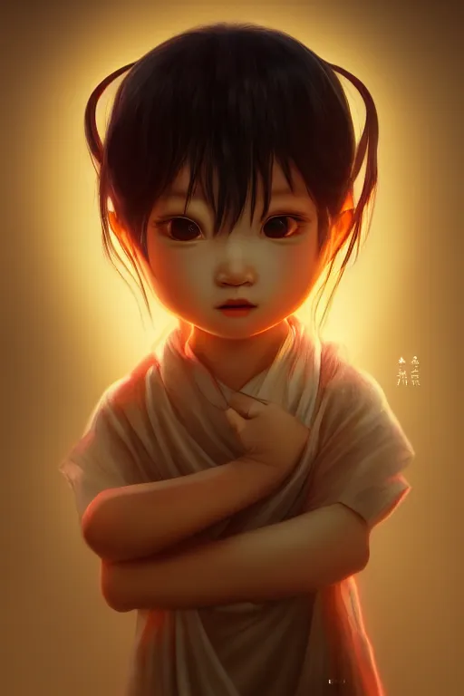 Image similar to cute nezha, mainland china, soft lights, cinematic, character concept design, highly detailed, volumetric light, symmetrical portrait, by new gods : nezha reborn, nezha : birth of the demon child, i am nezha, 8 k - - wallpaper