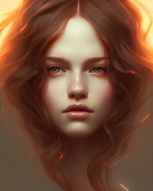 Image similar to portrait of a beautiful girl, flowy hair, cinematic lighting, highly detailed, digital painting, trending on artstation, pixiv, concept art, sharp focus, illustration, art by ross tran and wlop