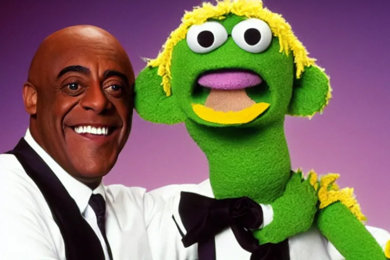 Image similar to still of ainsley harriott as a muppet puppet, in the muppet