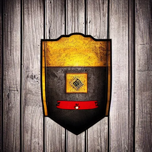 Image similar to bar magnet on a shield, smooth, digital art