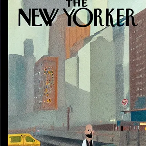 Prompt: new yorker cover januari 2 0 7 5