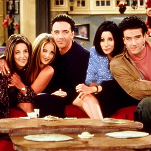 Prompt: a still from the tv series friends