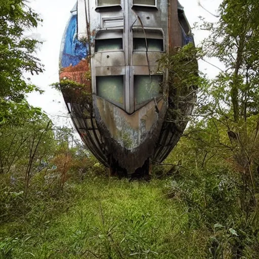 Image similar to abandoned spaceship overgrown