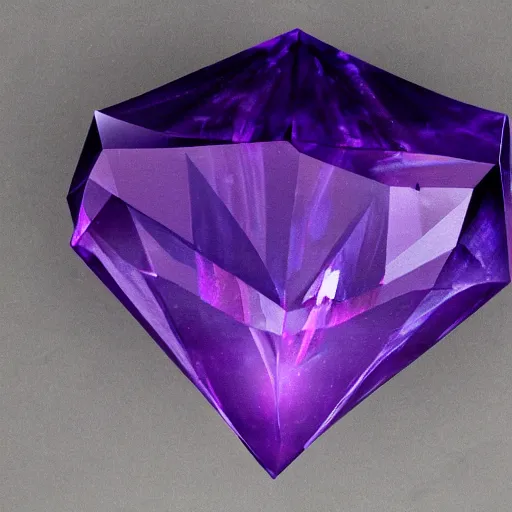 Image similar to Enormous floating dark-purple crystal shard 🎨🖌️