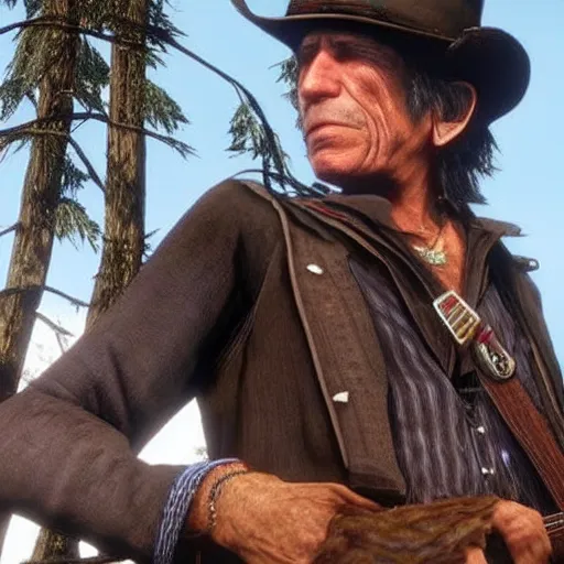 Image similar to keith richards in red dead redemption 2