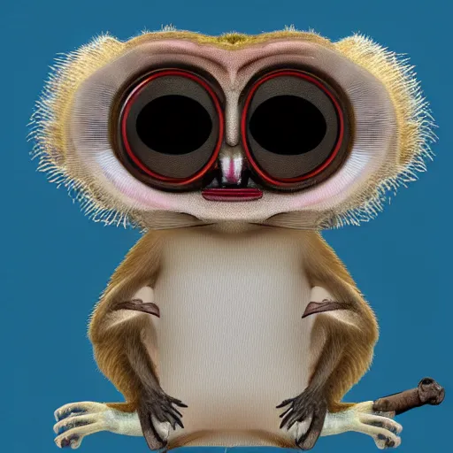 Prompt: tarsier computer art