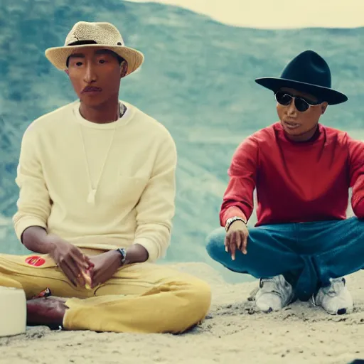 cinematic film still of Pharrell Williams and Chad | Stable Diffusion ...