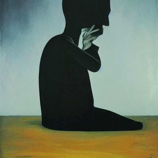 Image similar to The melancholic mind. Surrealist artwork