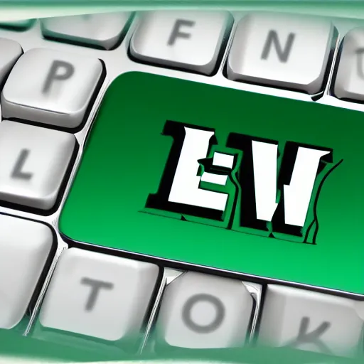 Image similar to a logo with the word Telework, high definition, dark green background, a laptop icon, wifi icon, clear font