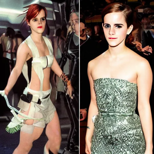 Image similar to Emma Watson is leeloo from the fifth element