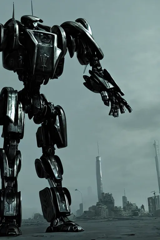 Image similar to a furture ai boxing humanoid mecha in ruin city, victory, punk style, by war robots, real steel ( 2 0 1 1 ), westworld and eve venture and pacific rim and machine warrior 5, cryengine, frostbite 3 engine, camouflage scheme, sharp focus, 8 k realistic, high definition, insanely detailed, sunny, ray tracing, realistic shaded,