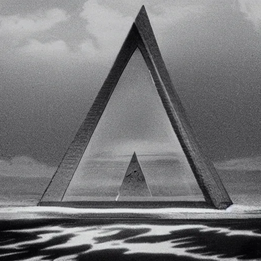 Prompt: utopian glass pyramid coming out of sea, style of mobeus