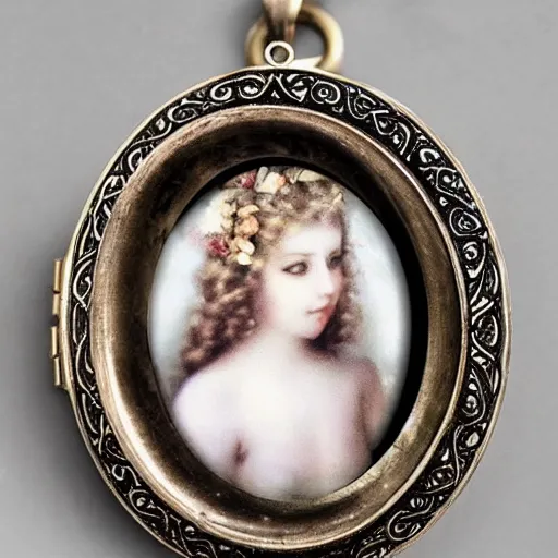 Prompt: sad old end of light, the dying rays peek through shining palace of hair; this locket a symbol of your love whose necklace frames lovingly a soft cherub face, the only beauty you wish would have left too soon to be remembered only in an idealized past. oh woe is you, no? woe is who?