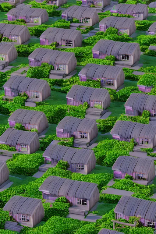 Image similar to stacked houses, solarpunk, studio ghibli, octane render, 4 k