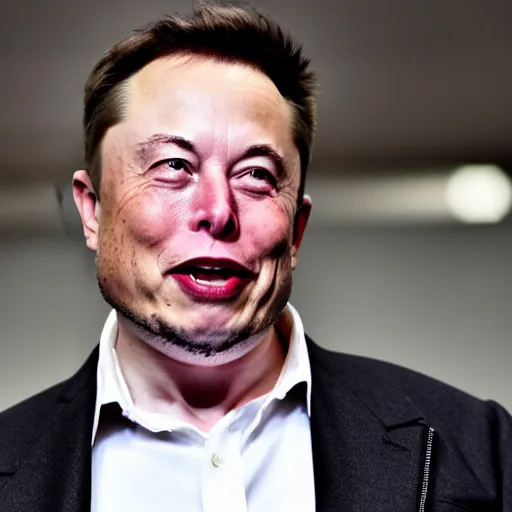Prompt: elon musk with rhino horn angry