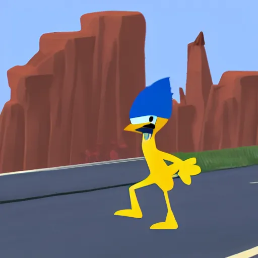 Image similar to Road Runner as a character in Human Fall Flat