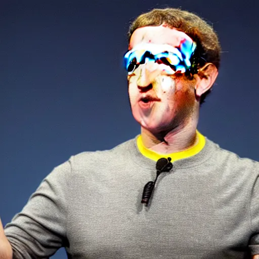 Prompt: yellow and porous skin, Mark Zuckerberg has bright yellow and porous looking skin, yellow skin, pourous skin