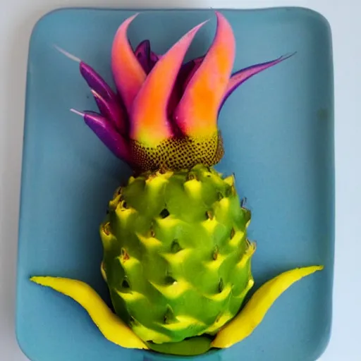 Image similar to dragon made of dragonfruit