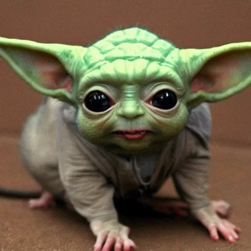 Prompt: rat baby yoda