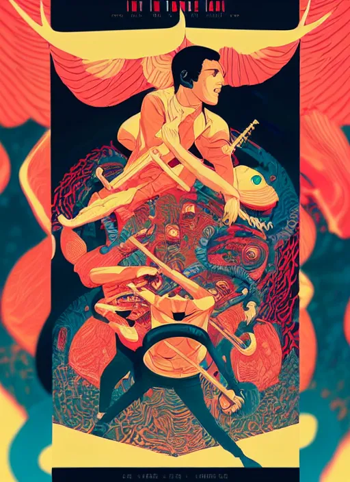 Prompt: concert poster for the band cave in, tristan eaton, victo ngai, artgerm, rhads, ross draws