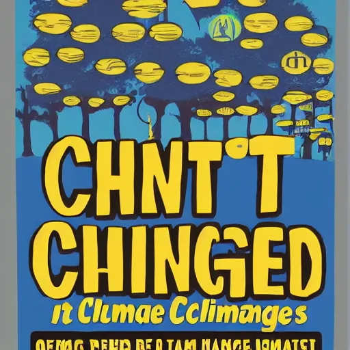 Prompt: an awareness poster about climate change