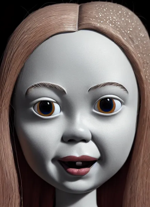 Image similar to closeup face profile portrait of tin toy greta thunberg wearing a bikini, depth of field, zeiss lens, detailed, symmetrical, centered, fashion photoshoot, by nicoletta ceccoli, mark ryden, lostfish, breathtaking, 8 k resolution, extremely detailed, beautiful, establishing shot, artistic, hyperrealistic, octane render