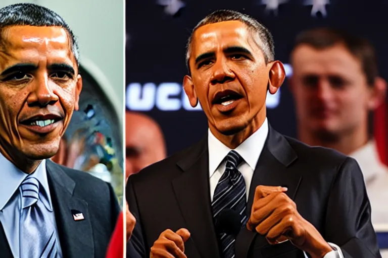 Image similar to obama as a ufc fighter