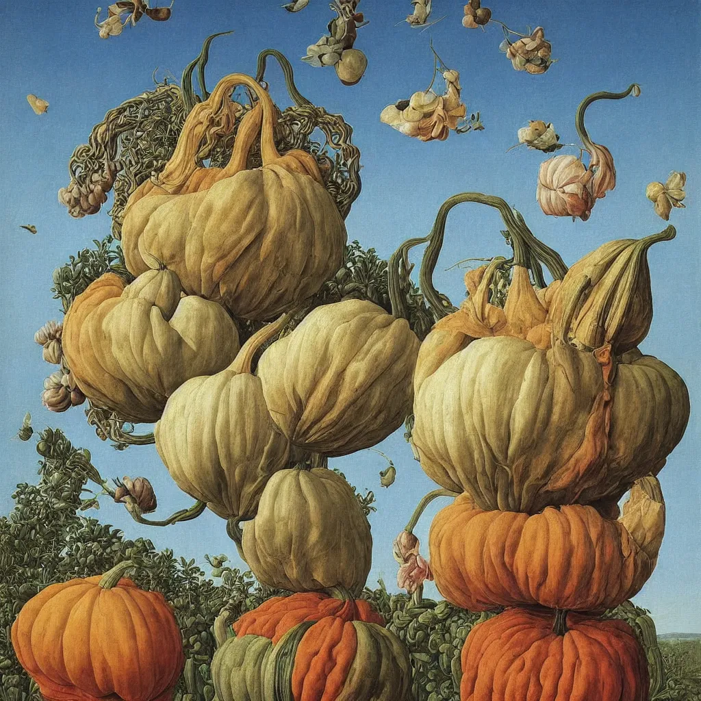 Prompt: a single colorful! ( botticelli ) gourd tower white! clear empty sky, a high contrast!! ultradetailed photorealistic painting by jan van eyck, audubon, rene magritte, agnes pelton, max ernst, walton ford, andreas achenbach, ernst haeckel, hard lighting, masterpiece