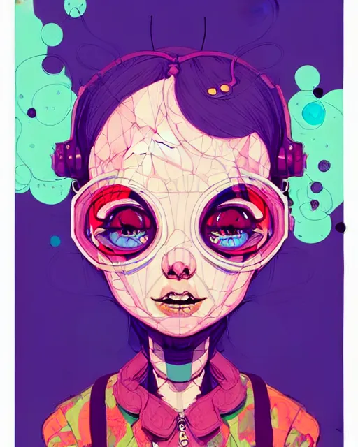 Prompt: cell shaded cartoon portrait of a patchwork doll, loud colors, post grunge, concept art by josan gonzales and wlop, by james jean, victo ngai, david rubin, mike mignola, laurie greasley, highly detailed, sharp focus, trending on artstation, hq, deviantart, art by artgem