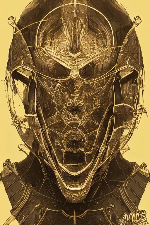 Prompt: a study of cell shaded illustration of a neofuturistic ornate a wizard, golden ratio, post grunge screen print poster, character concept art by Miles Tsang, highly detailed, sharp focus, motherboard, Artstation, deviantart, artgem