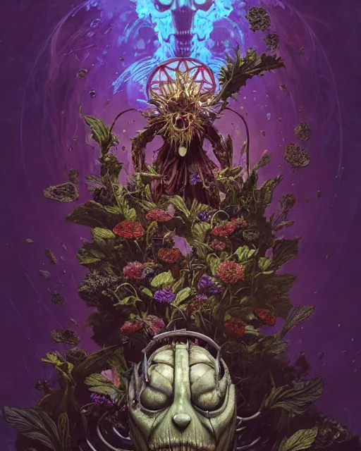 Prompt: the platonic ideal of flowers, rotting, insects and praying of cletus kasady carnage thanos davinci nazgul wild hunt chtulu mandelbulb ponyo heavy rain bioshock, d & d, fantasy, ego death, decay, dmt, psilocybin, concept art by randy vargas and greg rutkowski and ruan jia and alphonse mucha