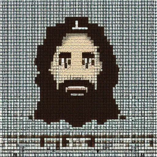 Prompt: jesus christ in minecraft