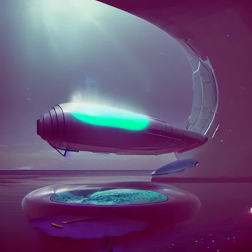 Image similar to futuristic submarine design by mike winkelmann, john harris, science ficiton, realism, trending on arstation