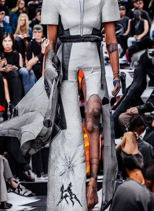 Image similar to hyperrealistic and heavy detailed balenciaga runway show of mortal kombat, leica sl 2 5 0 mm, vivid color, high quality, high textured, real life