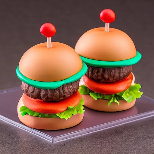 Image similar to hamburger, nendoroid, figurine, detailed product photo