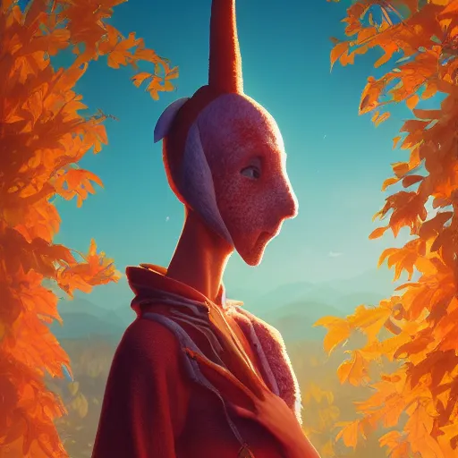 Image similar to anthropomorphic carrot, highly detailed vfx portrait, unreal engine, greg rutkowski, loish, rhads, caspar david friedrich, makoto shinkai and lois van baarle, ilya kuvshinov, rossdraws, elegent, tom bagshaw, alphonse mucha, global illumination, detailed and intricate environment.