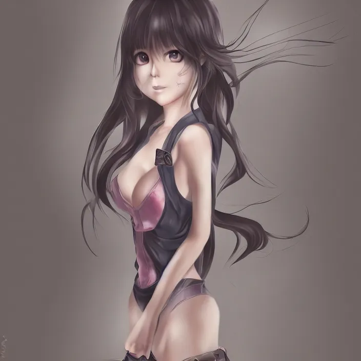 Image similar to full body pose, anime Japanese girl, Very highly detailed 8K, Digital painting