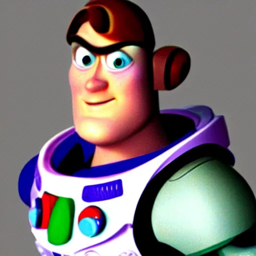 Prompt: Buzz Lightyear's mugshot after getting arrested for a DUI, 1991
