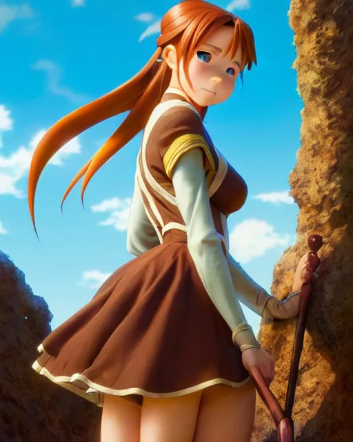 Image similar to weta disney pixar movie still pinup photo of asuna from sao : : as sunburnt cowgirl village woman by pixar : : by weta, greg rutkowski, wlop, ilya kuvshinov, rossdraws, artgerm, marvel, maxim cover, latex, octane render, sweaty, iridescent, bright morning, anime, liosh, mucha : :