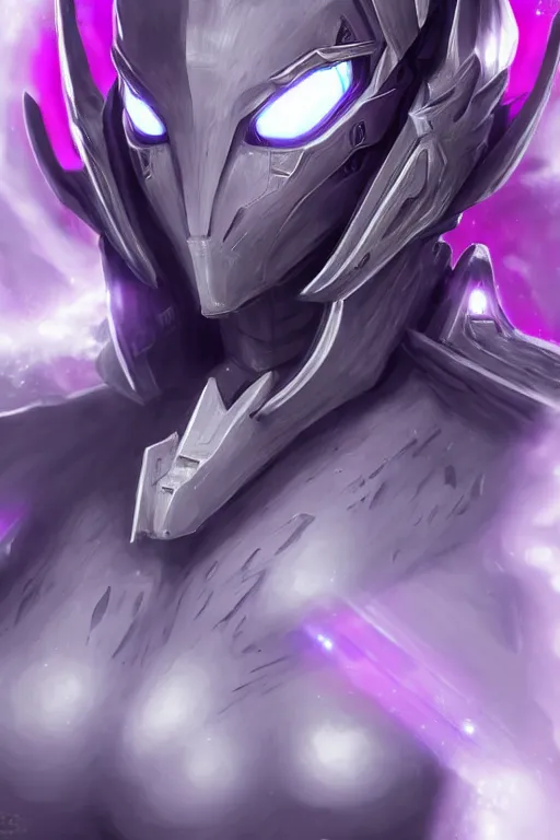 Image similar to cinematic bust shot, hyperdetailed elegant beautiful stunning giant robot mecha hot female goddess dragon, sharp spines, sharp metal ears, smooth purple eyes, smooth fuschia skin, smooth silver armor, nebula size, space, epic proportions, epic scale, warframe fanart, macro giantess, furry art, dragon art, goddess art, giantess art, furaffinity, octane