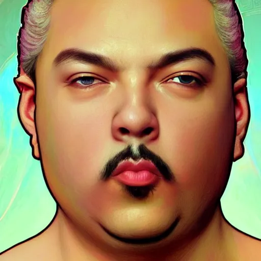 Image similar to dream portrait of GreekGodX dreamy and ethereal, expressive pose, big pink eyes, exciting expression, fantasy, intricate, elegant, many rainbow bubbles, rose tones, highly detailed, digital painting, artstation, concept art,cyberpunk wearing, smooth, sharp focus, illustration, art by artgerm and greg rutkowskiand alphonse mucha,Salvador Dali.