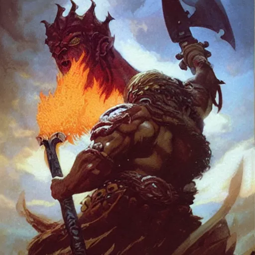 fire giant barbarian