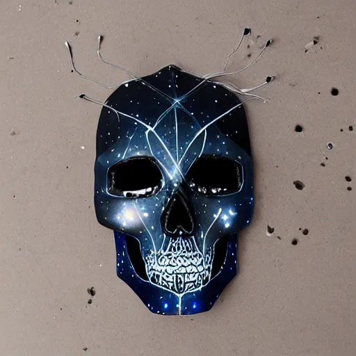 Prompt: galaxy skull gothic mask