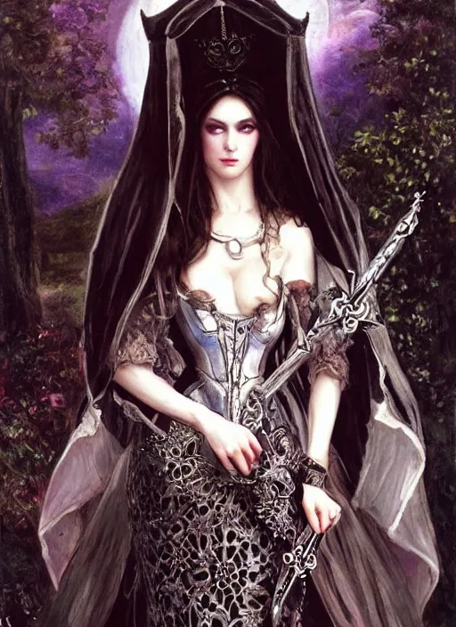 Prompt: imperial princess knight gothic. by sophie anderson