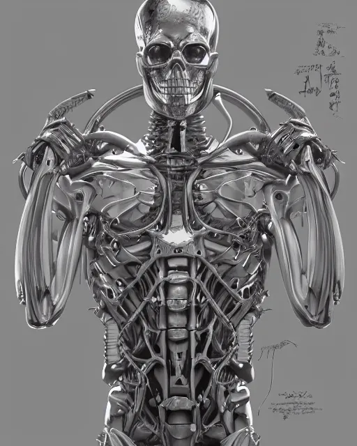 Image similar to ultra realistic illustration, male skeleton, chromed, sci - fi, fantasy, intricate, elegant, highly detailed, digital painting, artstation, concept art, smooth, sharp focus, illustration, art by hajime sorayama!!!