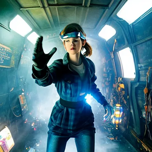 Image similar to film still of mary elizabeth winstead in ready player one 2 ( 2 0 2 4 )