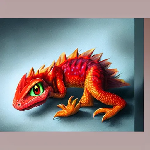 Prompt: highly realistic charmeleon, oil on canvas, intricate, portrait, 8 k highly professionally detailed, hdr, cgsociety