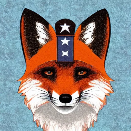 Prompt: a fox wearing a military helmet, portrait, beautiful, leaves on head, different camo styles, neutral background, digital art, realistic and stylized, retro look